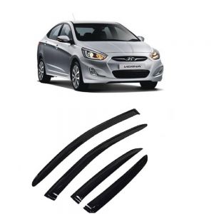 Rain Wind Door Visor Non Breakable Deflector Compatible with Verna Fluidic